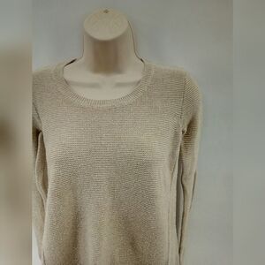 Madewell Oatmeal Knit Distressed Sweater XXS